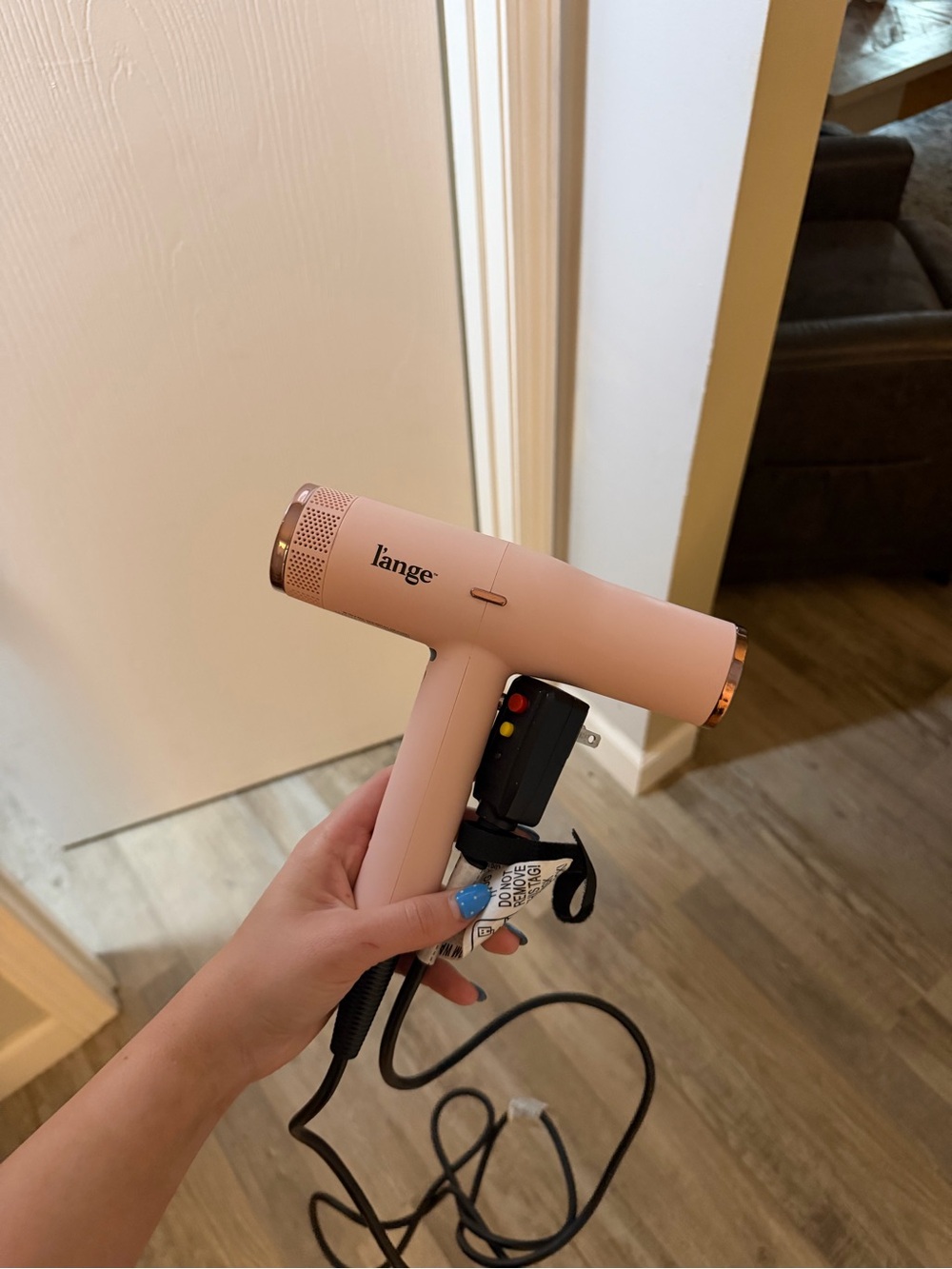 Lange Pink Hair Dryer with Rose Gold Accents